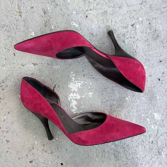 Salvatore Ferragamo Women's Pink Suede Heels - Picture 2 of 9